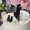 Black 7 in Bride Groom Pet Dogs Silhouette Acrylic CAKE TOPPERS